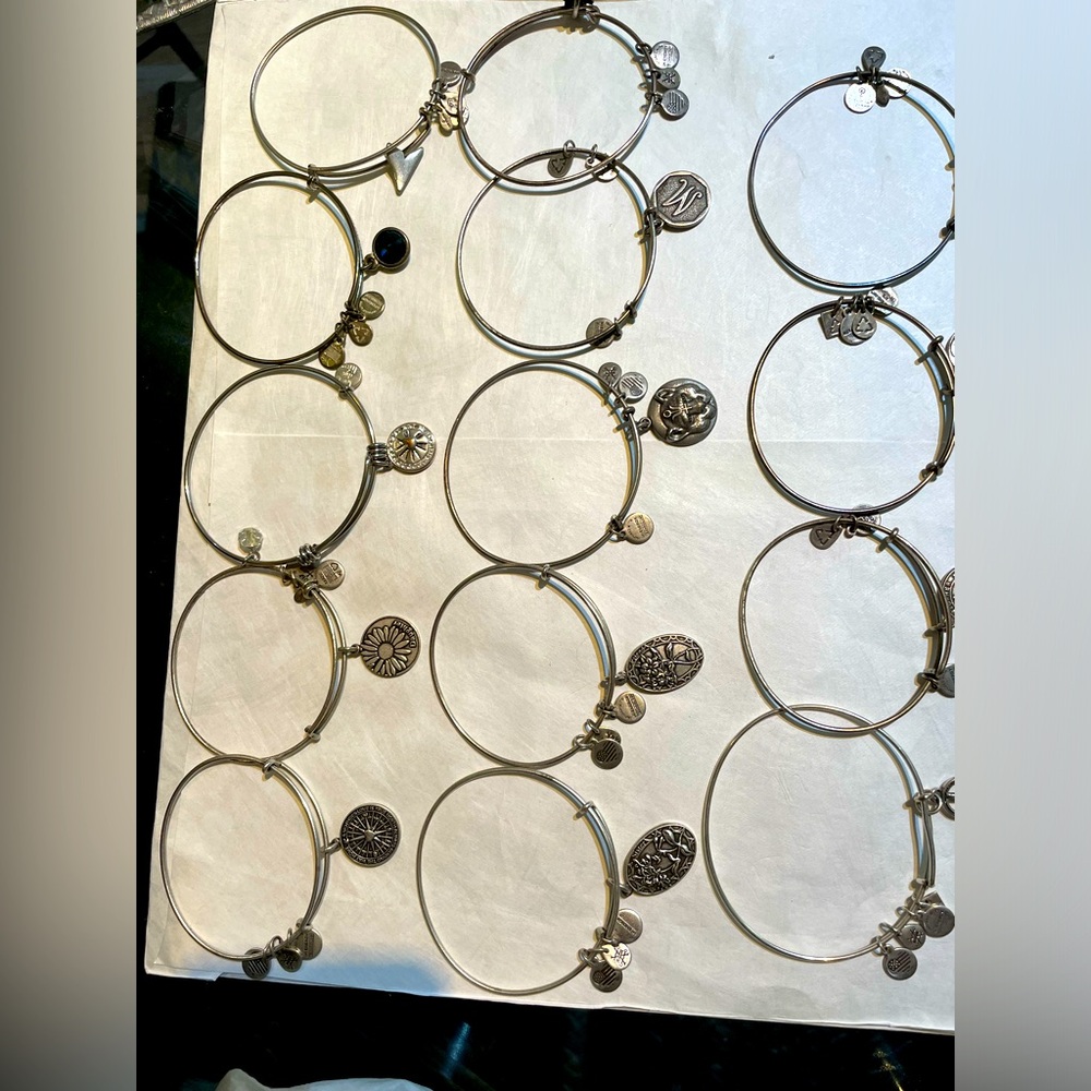 Lot of 14 ALEX & ANI meaningful bracelets, entire lot $121 (total value of $797)